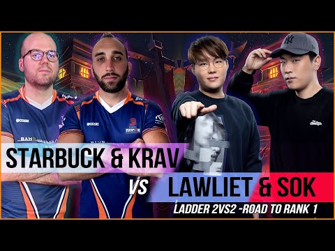 KraV & StarBuck vs LawLiet & Sok | Epic Game ! | Warcraft 3 |