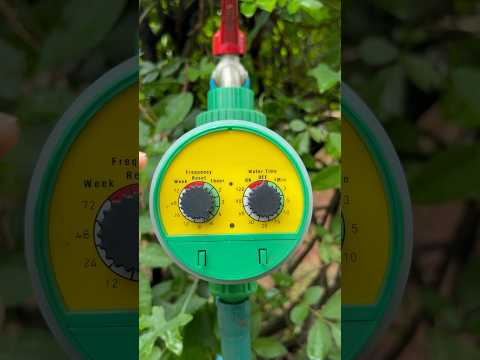 How to use an automatic watering device and a 360-degree rotating sprinkler #wateringplants