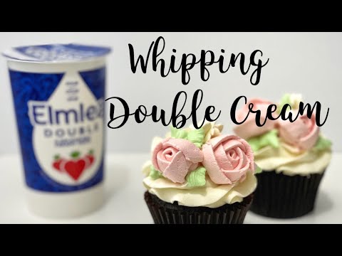 Elmlea Double Cream |How to whip double cream at home for cakes |How to pipe rose with whipped cream