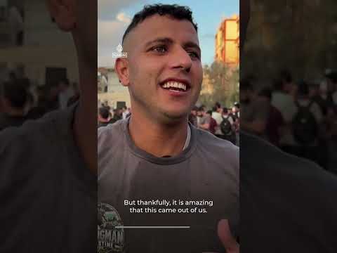 Gaza bodybuilders find solace in strongman competition among the ruins | AJ #shorts