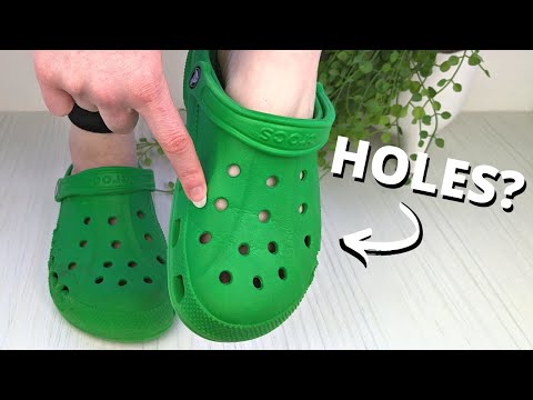 Part of a video titled Why Do Crocs Have Holes? Design Breakdown - YouTube