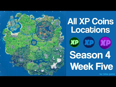 All XP COIN LOCATIONS WEEK 5 (Fortnite Chapter 2 Season 4)!