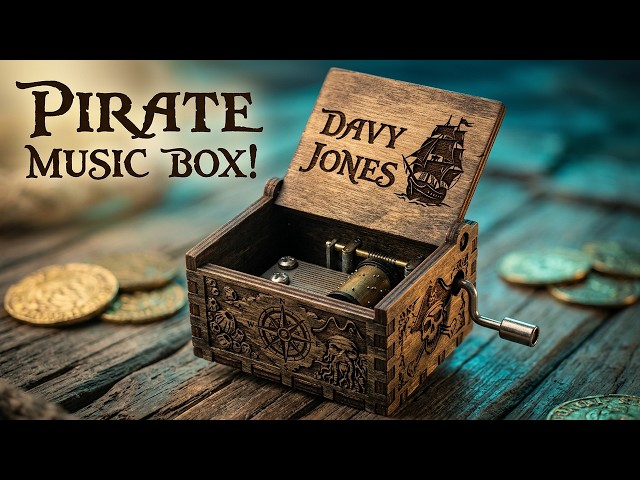 Vídeo relacionado con Cuzit Wooden Hand Crank Pirates of the Caribbean Music Box Davy Jones Locket theme Wooden Music Box