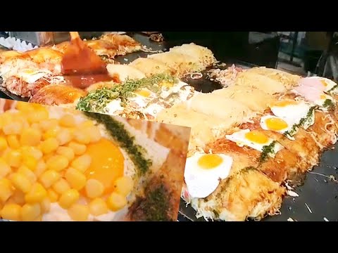 Japan street food | Egg bacon pancakes in japan style
