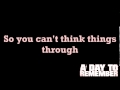 A Day To Remember -  Good Things (Lyrics)
