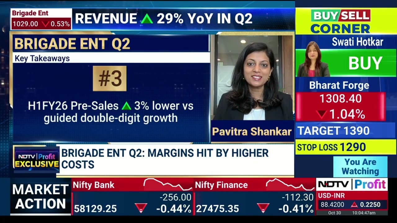 Pavitra Shankar, Managing Director, Brigade Group | NDTV Profit | Q2 FY26 Results | October 30, 2025
