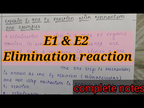 Elimination reaction - E1 & E2| organic chemistry | definition| mechanism| energy profile diagram