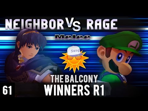 Melee @ the Balcony 61 - Winners R1 ft. neighbor (Falcon/Marth) VS Rage (Luigi)