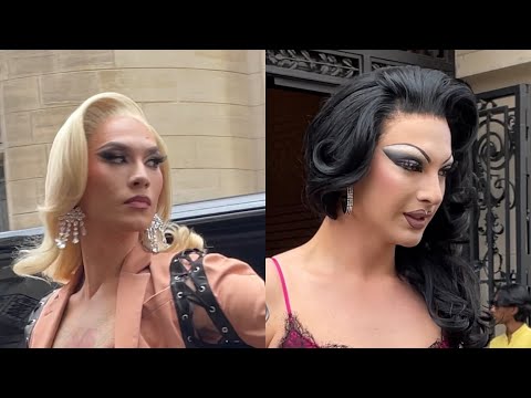 MISS FAME AND VIOLET CHACHKI AT JEAN PAUL GAULTIER HAUTE COUTURE BY JULIEN DOSSENA SHOW IN PARIS