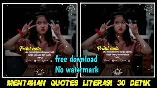 Download lagu POLOSAN quotes literasi beat musik { No Watermark } || story wa keren || status dj 30detik 2020 mp3