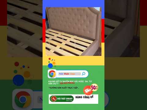 Giường gỗ bọc vải đẹp BED-001