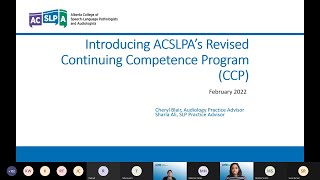 Introduction to ACSLPA's Continuing Competence Program