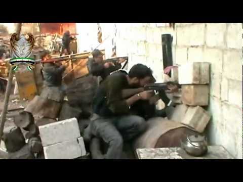 التصدي لقوات النظام في مدينة داريا في ريف دمشق من قبل كتيبة شهداء داريا