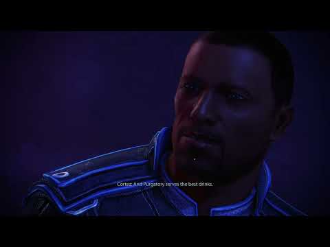 Mass Effect 3 Playthrough Part 107 - Cortez and Drinks At Flux