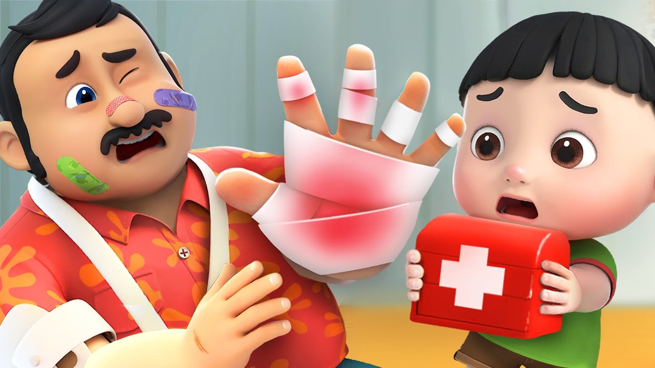 パパがケガしちゃった！ | お世話ごっこ | 子どもの歌 | 童謡 | スーパーパンドビ | Super Pandobi