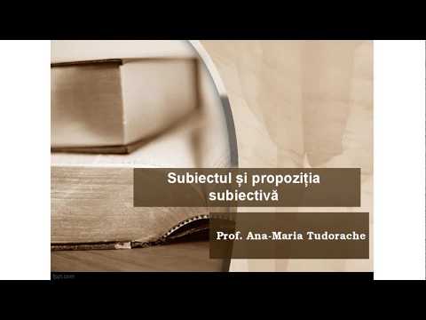 Subiectul si subiectiva