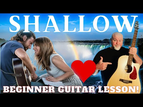 Shallow Easy Acoustic Guitar Lesson for Beginners!