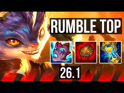 RUMBLE vs RENEKTON (TOP) | 6k gold comeback, 46K damage | KR Master | 26.1