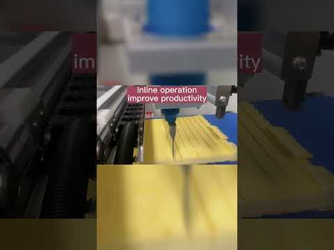 Full automatic dessert cake slicer, pastry cutting industrial machine, Meishun supply
