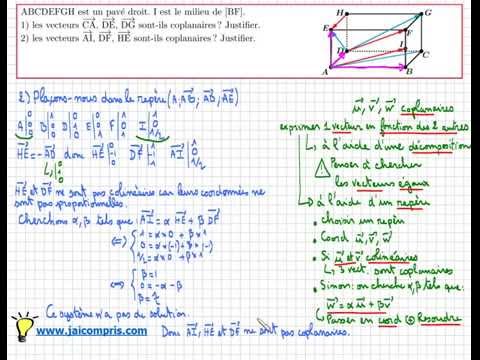geometry in space: demonstrate that vectors are not coplanar - important exercise