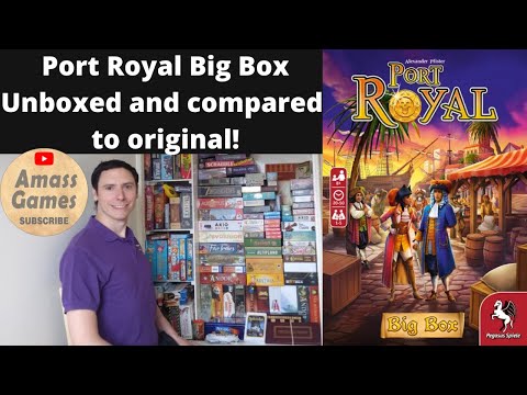 Port Royal Big Box comparison and unboxing board game * AmassGames * 4K Alexander Pfister Pegasus