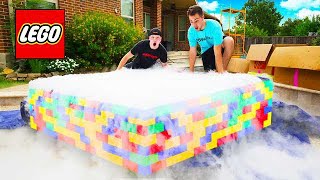 PUTTING 500 POUNDS OF DRY ICE IN A LEGO POOL!
