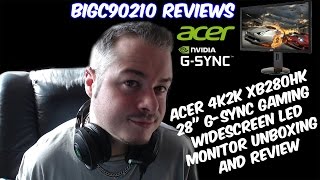 Video thumbnail for Acer 4k2k XB280HK 28" G-Sync Gaming Widescreen LED Monitor Unboxing and Review by bigc90210
