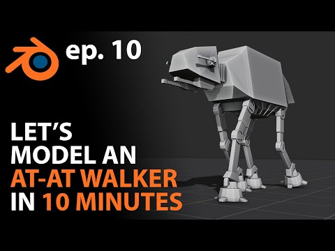 Let's Model an AT-AT WALKER in 10 MINUTES in Blender 2.82 - ep. 10