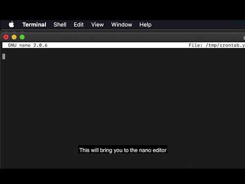 Schedule jobs with crontab on Mac OS X