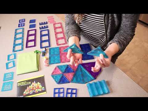 Diamond Magnetic Tile Toy Review | Frozen Toys for Girls Magnetic Building Blocks Princess Toys