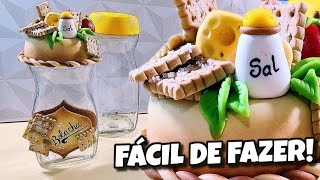 RECICLE POTES DE VIDRO E CRIE LINDOS POTES DE COZINHA.