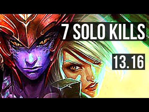 SHYVANA vs RIVEN (TOP) | 7 solo kills, 300+ games, 10/3/6 | KR Master | 13.16
