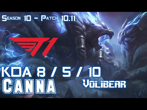 T1 Canna VOLIBEAR vs LUCIAN Top - Patch 10.11 KR Ranked