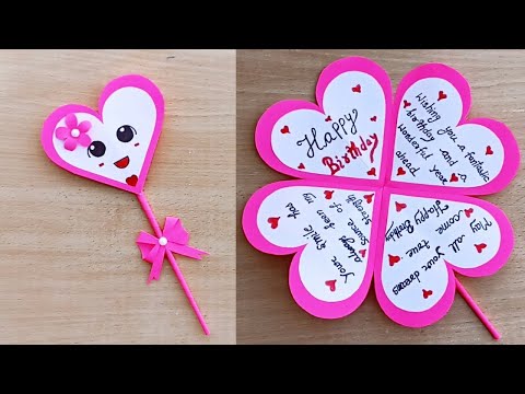 DIY Heart Birthday Card 💖 | Beautiful Handmade Card Idea | Easy Paper Craft Tutorial