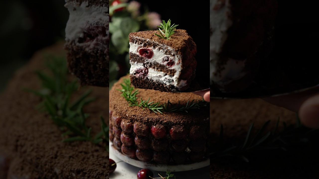 Black Forest Cake (Forêt-Noire) #baking #cake