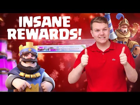 INSANE CHEST OPENING! 12 Win Holiday Tournament Deck! - Clash Royale