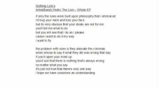 Pedro The Lion  Whole EP Track 1 - Nothing.wmv