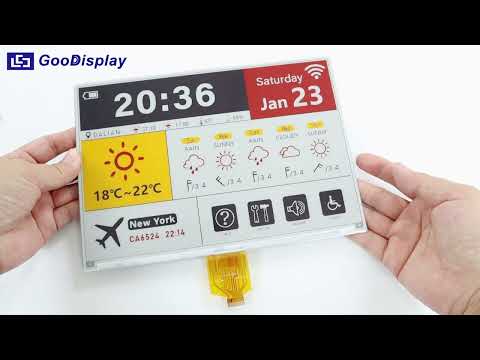 10.2-inch 4-Color E Ink Display, SPI Interface, Low Power, Wide Viewing Angle, Eye Protection