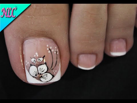 DISEÑO DE UÑAS PARA PIES FLOR