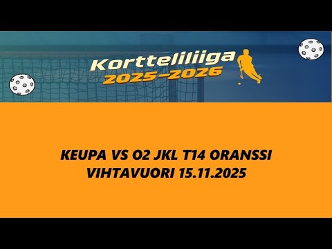 Keski-Suomen Kortteliliiga Vihtavuori 15.11.2025 Keupa P12 vs O2 JKL T14 Oranssi