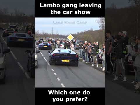 Lambo Gang Leaving the Car Show #lamborghini #lambo #huracan