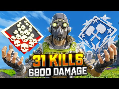 INSANE Octane 31 KILLS and 6,800 Damage Apex Legends