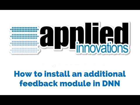 How to install an additional feedback module in DNN