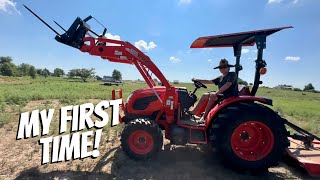 FIRST TIME BRUSH HOGGING! @DossFarm