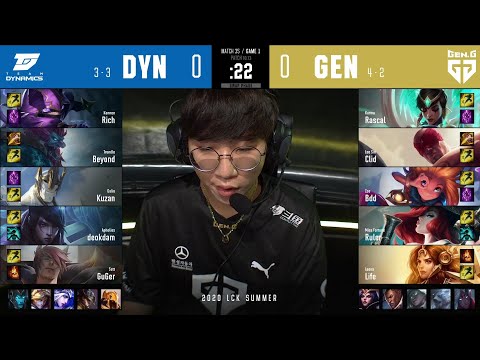 DYN vs GEN | W4D3 | Match 35 Game 1 | LCK Summer Split 2020 – S10 | Team Dynamics vs Gen.G