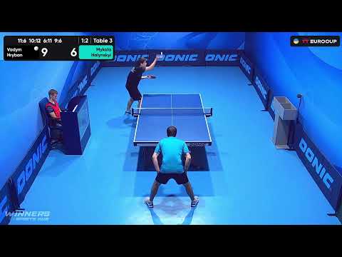 12:25 Vadym Hryban - Mykola Halynskyi 29.07.2023 TT Euro.Cup Ukraine Star. TABLE 3