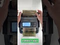 How To Insert Bills Into A Bill Counter Properly? #shorts