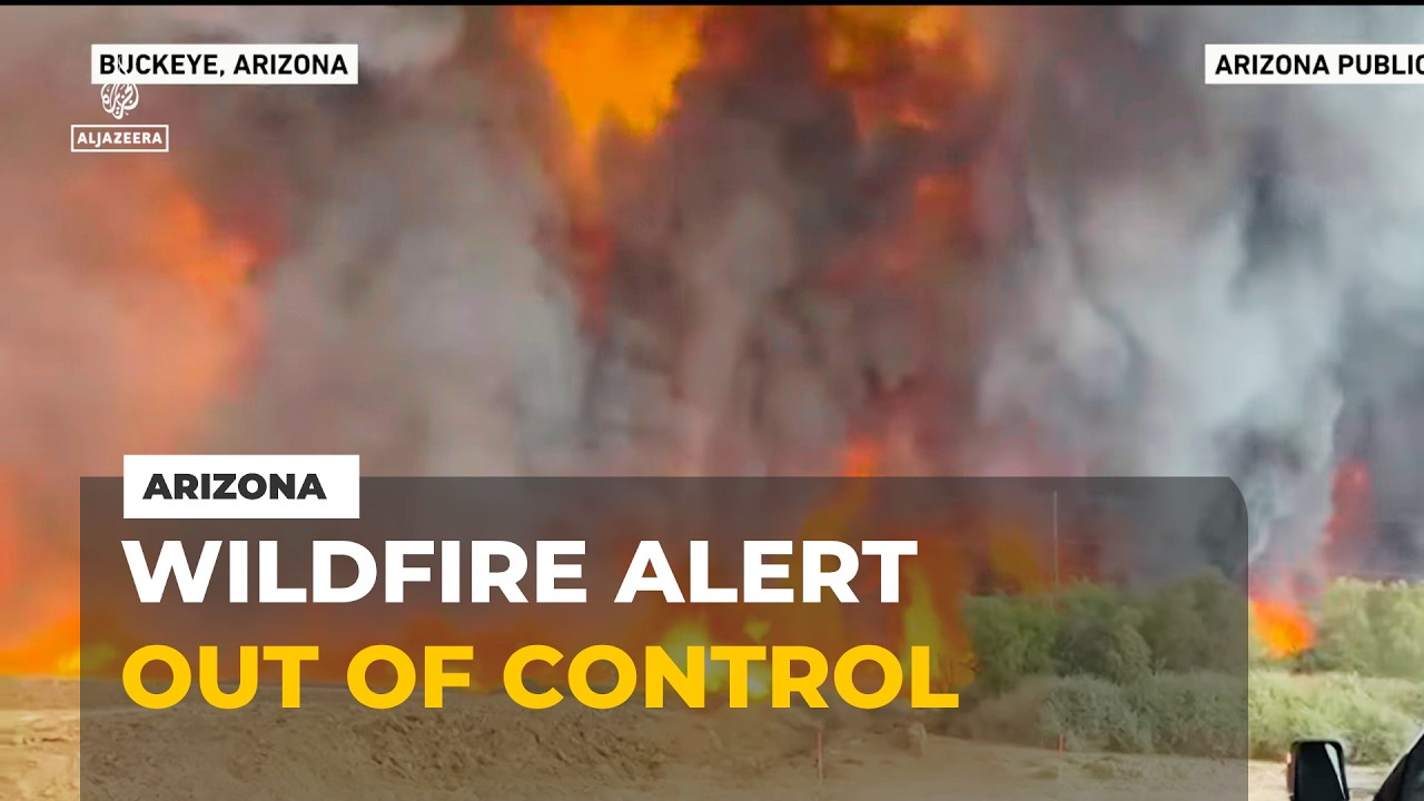 Arizona wildfire burns out of control near Buckeye
