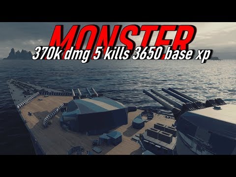 Bourgogne 370k dmg, 5 kills, 3650 base xp || World of Warships