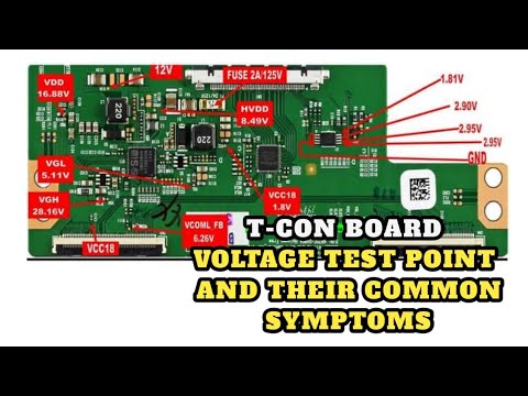 tcon board repair | tcon voltage test point and their common symptom